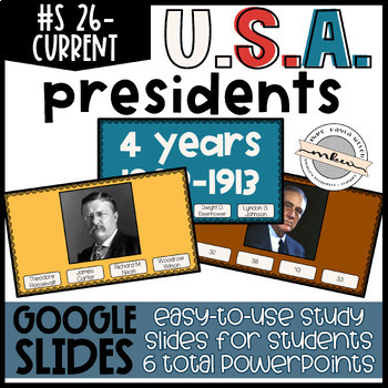 Preview of US Presidents Practice Slides Vol. 2