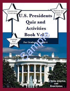 Preview of US Presidents Quiz and Activities Book Pack Vol.2