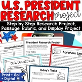 US Presidents Research Posters February Writing Prompt Bul