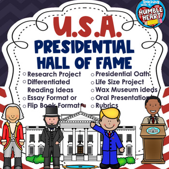 Preview of US Presidents Research Project: Presidential Hall of Fame