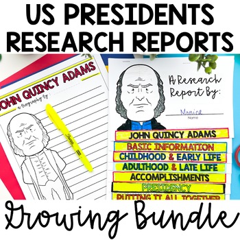Preview of US Presidents Research Reports | United State President Biographies
