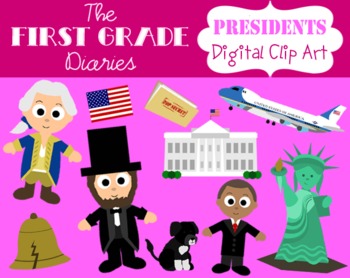 Preview of US Presidents & Symbols {Digital Clip Art}