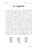 U.S. Presidents Word Search