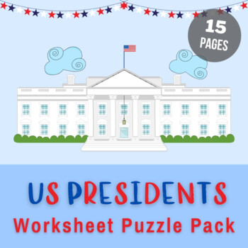 Preview of US Presidents Worksheet Puzzle Pack