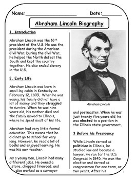 brief biography of abraham lincoln