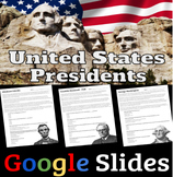 US Presidents of the United States of America Google Slide