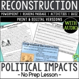 Reconstruction Political Impacts Lesson- Civil Rights Act 