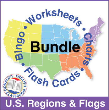 Preview of USA Regional Maps and Flags Bundle