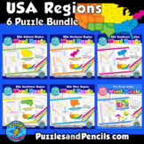 US Regions BUNDLE | Word Search Puzzles and Coloring Activ