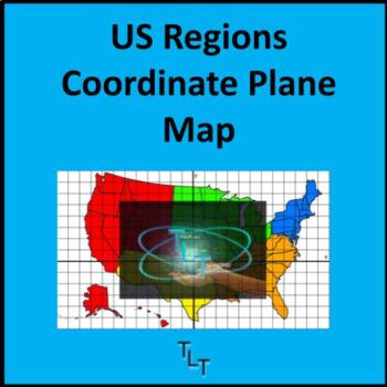 Preview of US Regions Coordinates Map for STEM, Math, Social Studies, Mat Games, Robotics