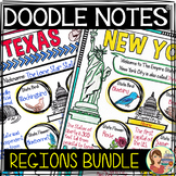 US Regions Doodle Notes Bundle - Social Studies