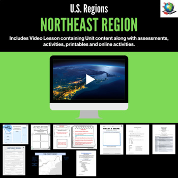 Preview of US Regions: Northeast Region Video Package for Grade 4