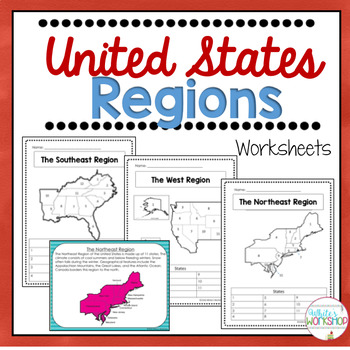 Preview of US Regions | Regions of the United States Worksheets