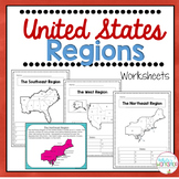 US Regions | Regions of the United States Worksheets