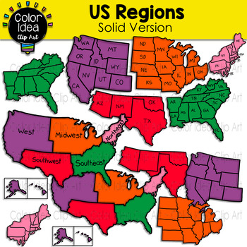 Preview of US Regions - Solid Version