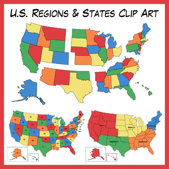 Preview of U.S. Regions & States Clipart