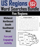 US Regions Activities: Word Searches Bundle