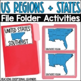 US Regions and States File Folder Activities