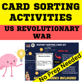US Revolutionary War History Card Sorting Activity - PDF a