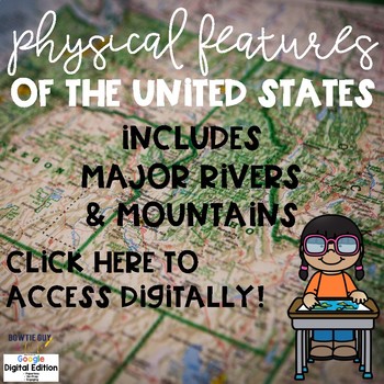 Preview of US Rivers, Mountains, & Physical Features Digital Activity for distance learning