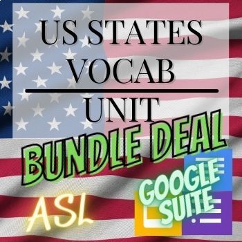 Preview of US STATES VOCAB - ASL - BUNDLE