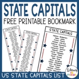 US States and Capitals Bookmark | 50 United States | Free 