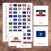 US State Flags, 3-part Cards