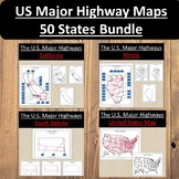 US State Major Highways Map Geography