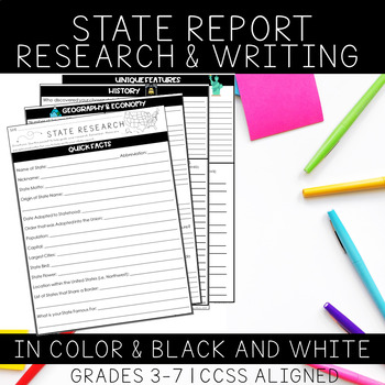 Preview of US State Report Research and Writing