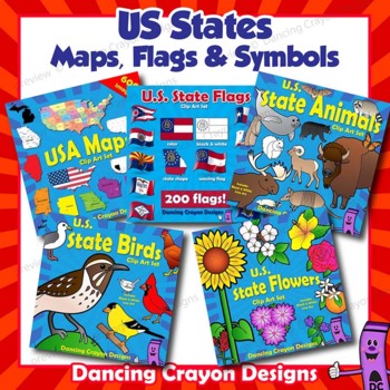 Kids Crayola  USA States & Symbols Coloring Maps Travel 5 Pack 