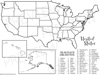 Download US States & Capitals Map Assessments Bundle by Thomas ...