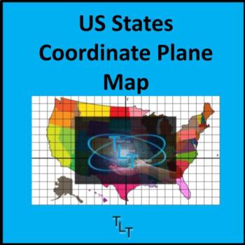 Preview of US States Coordinates Map for STEM, Math, Social Studies, Mat Games, Robotics