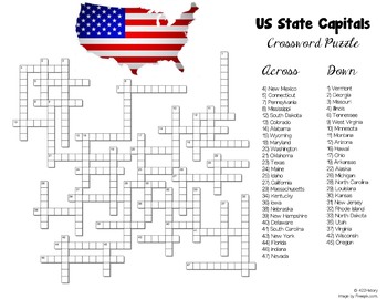US States Crossword Puzzles by 422History Teachers Pay Teachers