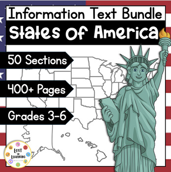 Preview of US States || GROWING BUNDLE || Information Text Guided Reading Comprehension