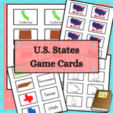 US States Matching Game Cards for Memory and Go Fish