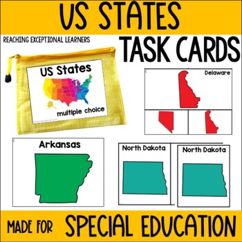 Preview of US States Task Cards Special Education