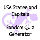 US States and Capitals Quiz - Randomly Generated Questions