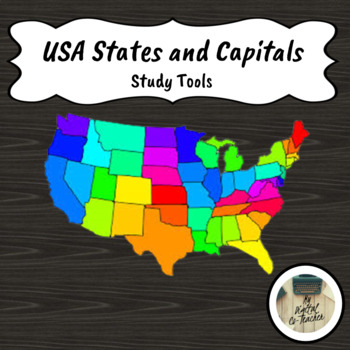 Preview of US States and Capitals Study Resources for Quizlet and Kahoot