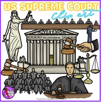 Preview of US Supreme Court realistic clip art