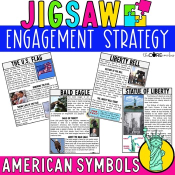 Preview of US Symbols Collaborative Learning Jigsaw Activity: American Symbols Group Work