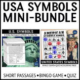US Symbols Nonfiction Reading Passages and Bingo Game Acti