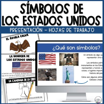 Preview of US Symbols in Spanish | Símbolos de los Estados Unidos Actividades 