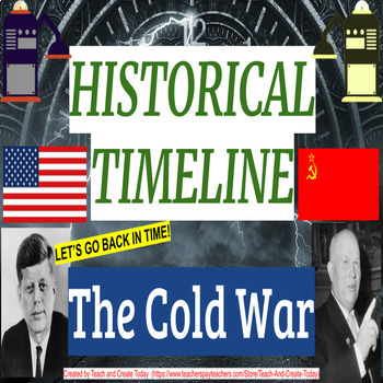 Preview of US The Cold War Social Studies American History Timeline Digital and Worksheet
