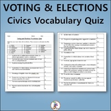 US Voting & Elections Civics History Vocabulary Quiz