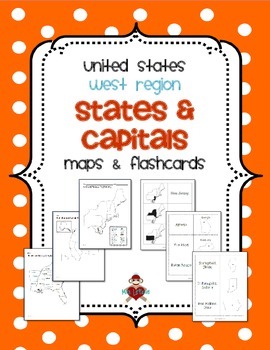 Preview of US West Region States & Capitals Maps