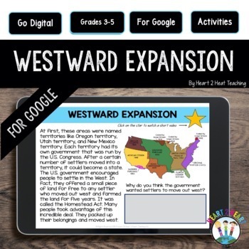 Preview of US Westward Expansion Digital Unit Google Slides Pony Express Louisiana Purchase