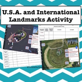 US & World History Landmarks - Geography Activity - Coordi