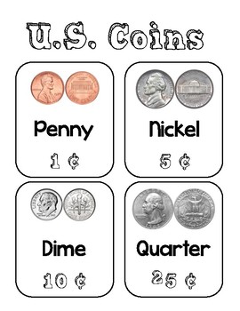 US coins chart by Robin Tkach | Teachers Pay Teachers