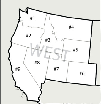 Preview of US states matching by region - Western states