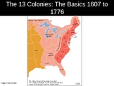 US003 The 13 Colonies 1607 to 1776